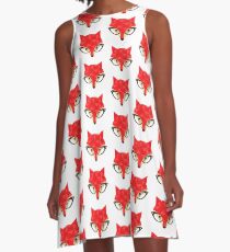 Hipster fox A-Line Dress