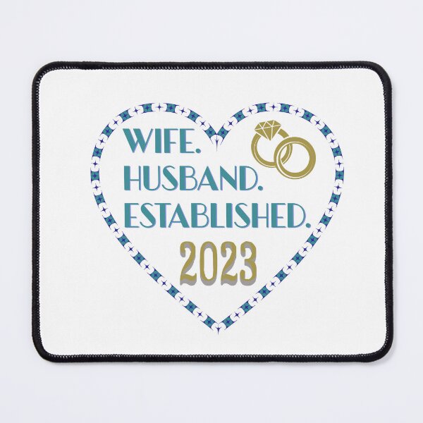 Item preview, Bride and Groom in 2023... This is a design for you to wear or display in your home to celebrate your marriage. Great for wedding presents, shower gifts, bride and groom couple shirts, or home decor. designed and sold by tranquilbeach.