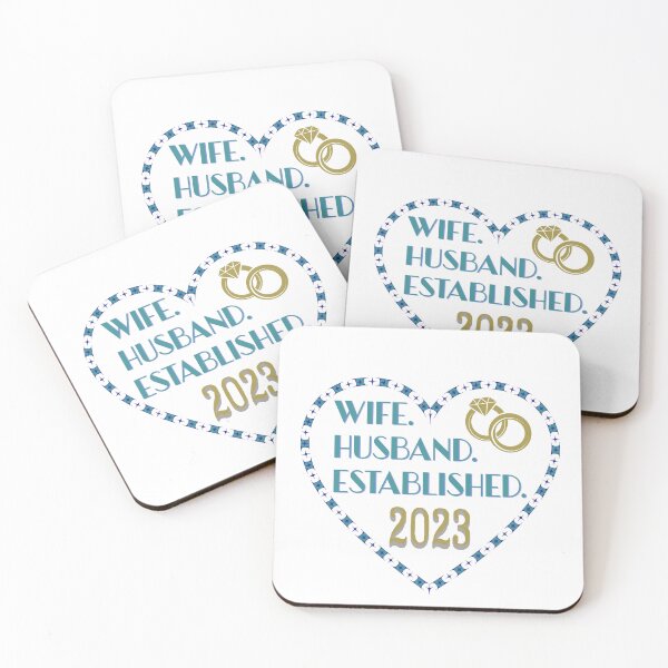 Item preview, Bride and Groom in 2023... This is a design for you to wear or display in your home to celebrate your marriage. Great for wedding presents, shower gifts, bride and groom couple shirts, or home decor. designed and sold by tranquilbeach.