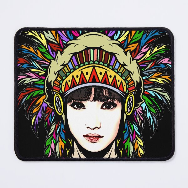 Item preview, Native American Girl in colourful War bonnet designed and sold by BigCreation.