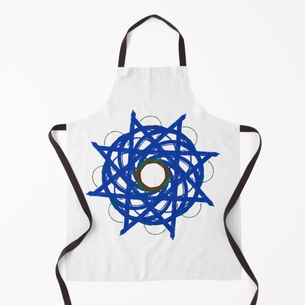 Item preview, Blue circular star, abstract art designed and sold by Meo Design.