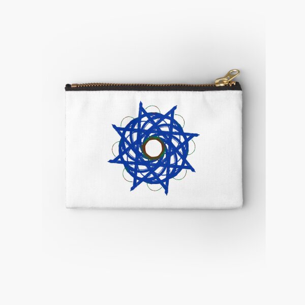 Item preview, Blue circular star, abstract art designed and sold by Meo Design.