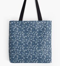 Papercut Floral in Blue Tote Bag