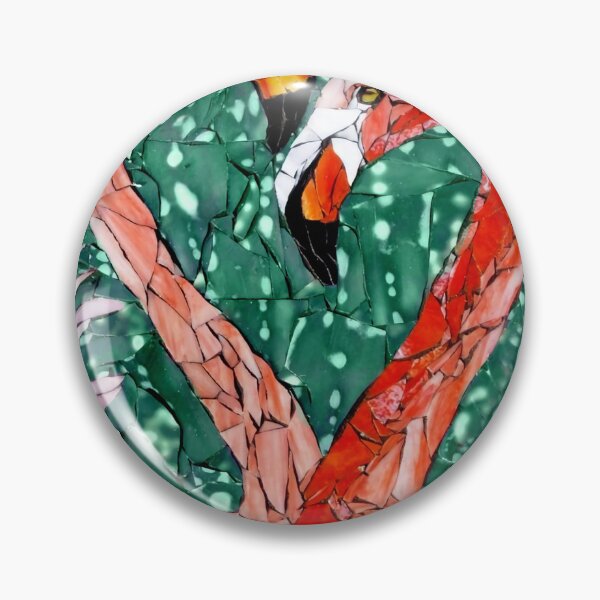 Item preview, Flamingo Glass Colorful Painting designed and sold by ESTRELLA49.