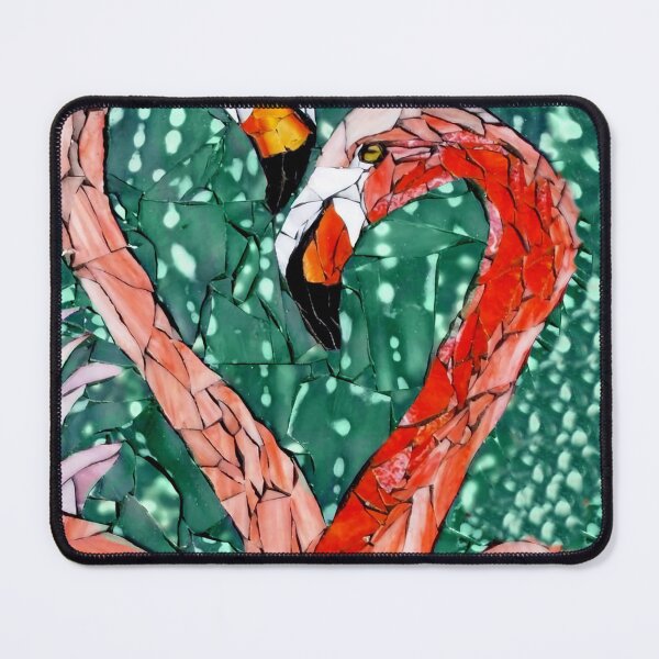 Item preview, Flamingo Glass Colorful Painting designed and sold by ESTRELLA49.