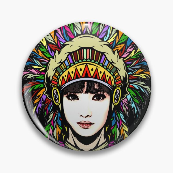 Item preview, Native American Girl in colourful War bonnet designed and sold by BigCreation.
