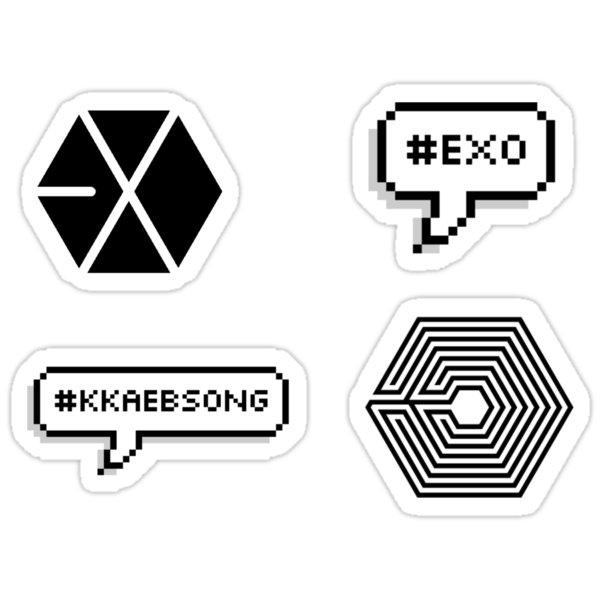 exo sticker pack 1 stickers by alexxkpopstore redbubble