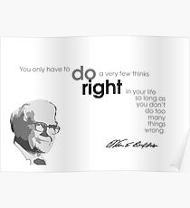 do right - warren buffett Poster