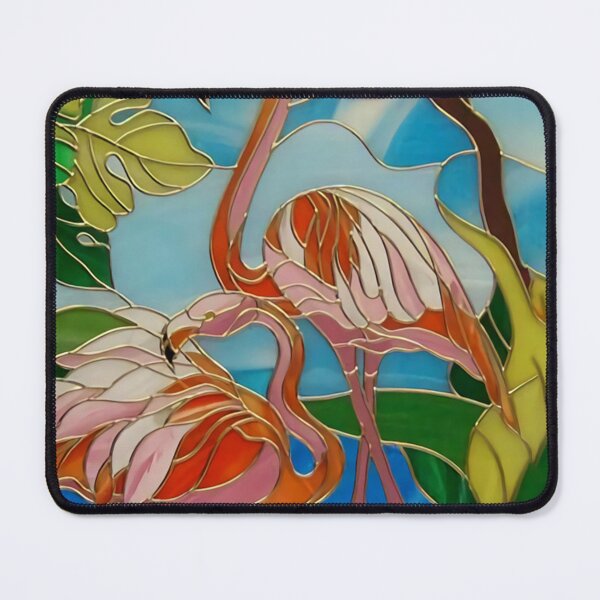 Item preview, Flamingo Couple Love Colorful Mosaic designed and sold by ESTRELLA49.