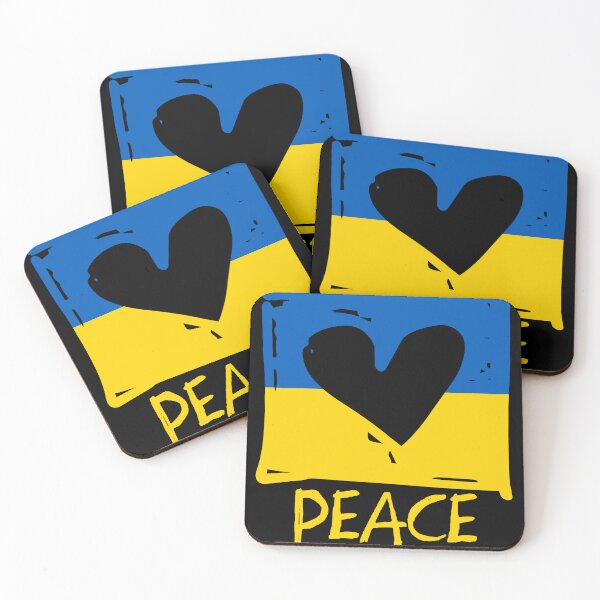 Item preview, Ucrania bandera paz azul amarillo corazón designed and sold by EpicMaps.