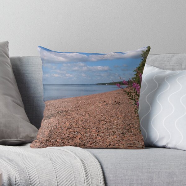 North Shore Beach Throw Pillow