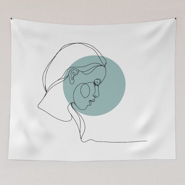 Item preview, Minimalist Feminine Line Art, Young Woman Line Art designed and sold by andieartco.