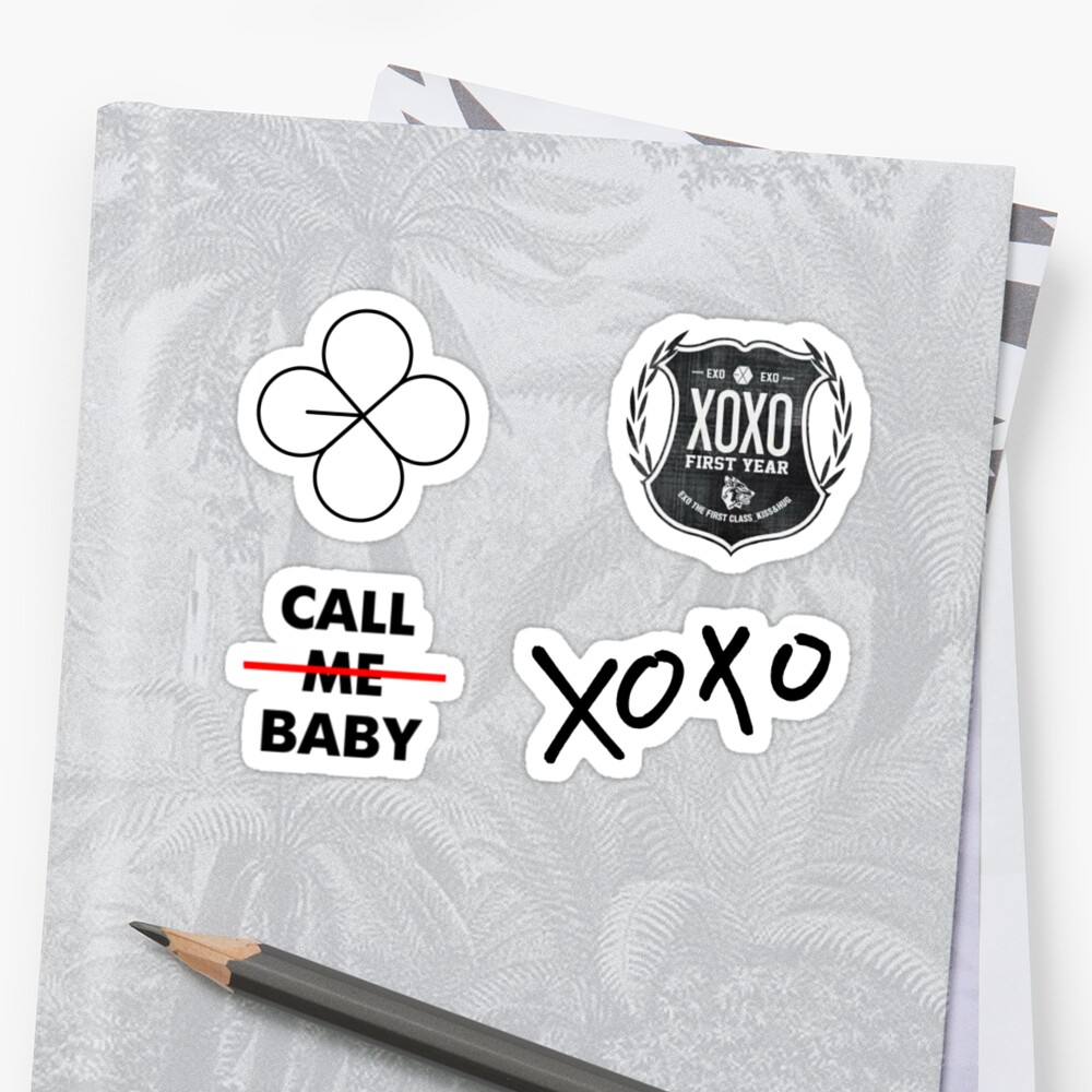 exo sticker pack 2 stickers by alexxkpopstore redbubble