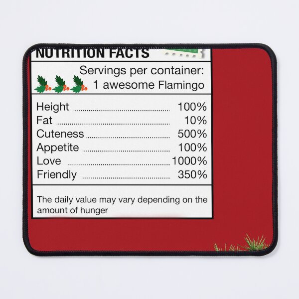Item preview, Christmas Flamingo I Look To Flamazing Nutrition Facts Red designed and sold by ESTRELLA49.