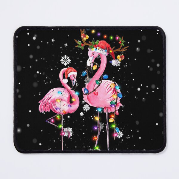 Item preview, Christmas Flamingo Stunning Glitter Black designed and sold by ESTRELLA49.