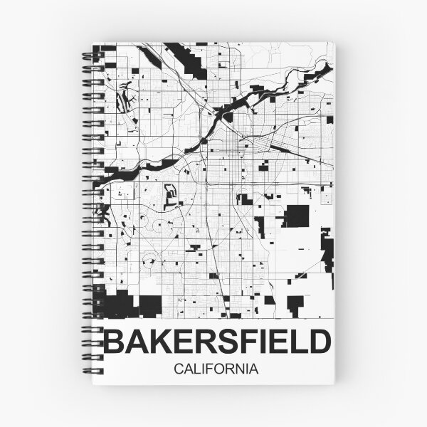 Item preview, Bakersfield Black white Map Art California USA designed and sold by EpicMaps.