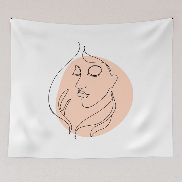 Item preview, Feminine Minimal Line Art, Peachy Abstract Line Art designed and sold by andieartco.