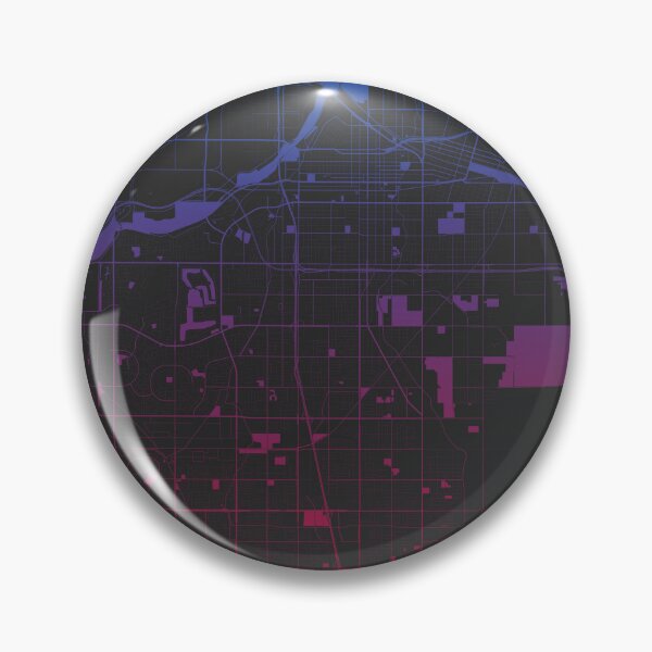 Item preview, Bakersfield Pink Blue Map Art California USA designed and sold by EpicMaps.