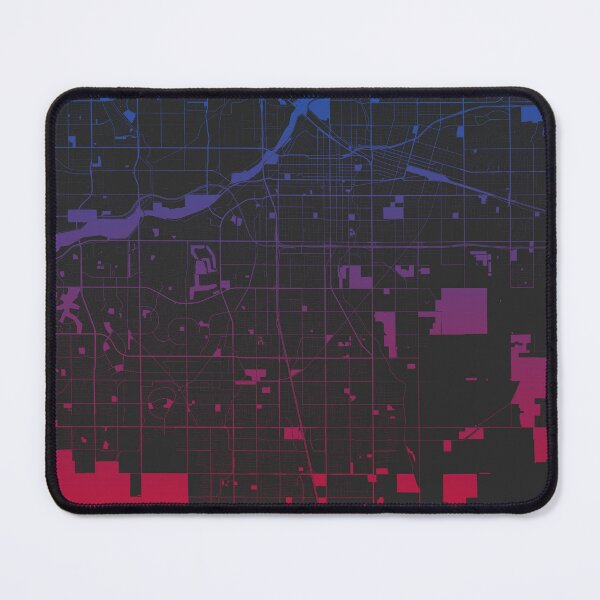 Item preview, Bakersfield Pink Blue Map Art California USA designed and sold by EpicMaps.
