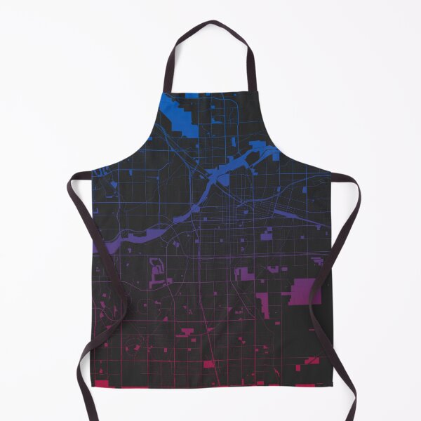 Item preview, Bakersfield Pink Blue Map Art California USA designed and sold by EpicMaps.