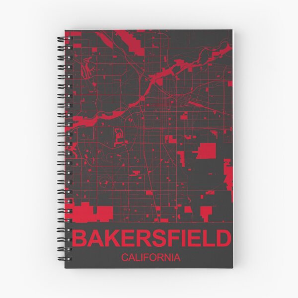 Item preview, Bakersfield red wine color Map Art California USA designed and sold by EpicMaps.