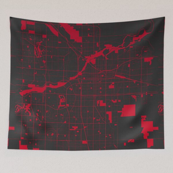Item preview, Bakersfield red wine color Map Art California USA designed and sold by EpicMaps.