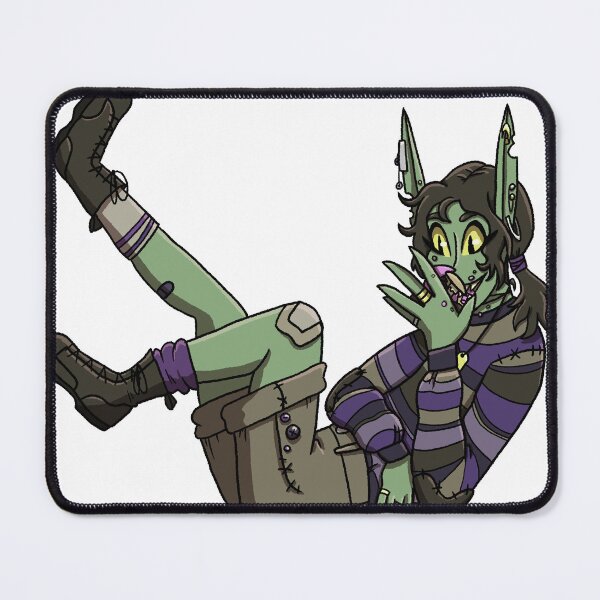 Item preview, Aesthetic Goblin Girl Eating Mushrooms designed and sold by EllieBeHe.