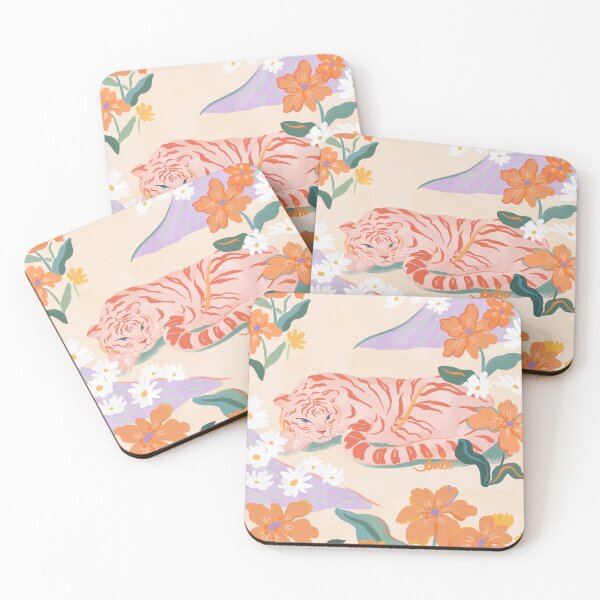 Item preview, Pink Tiger in Wild Garden designed and sold by SunLee Art.