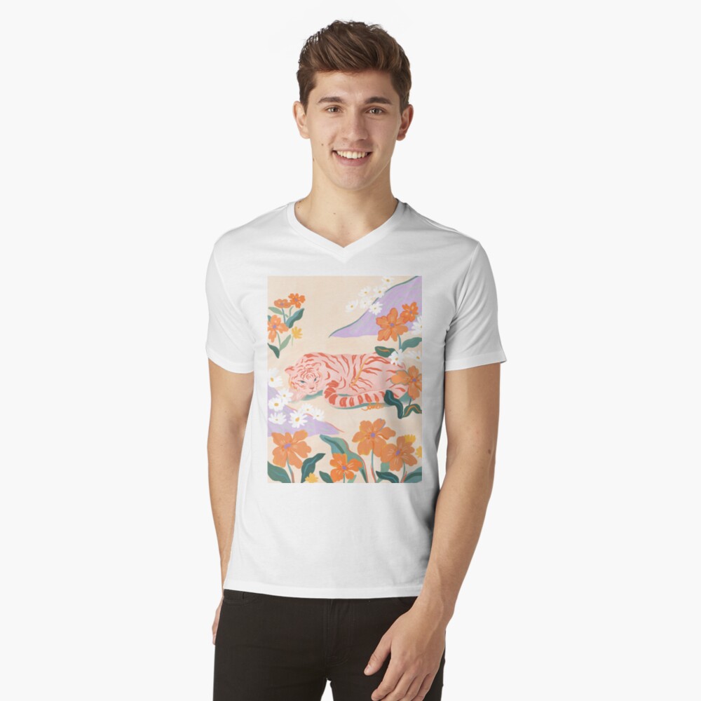 Aperçu de l'œuvre T-shirt col V créée et vendue par sunleeart.