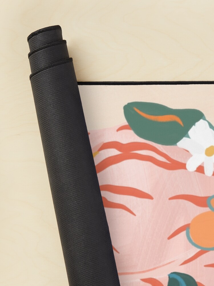 Aperçu 2 sur 5. Tapis de souris avec l'œuvre Tigre rose dans un jardin sauvage créée et vendue par sunleeart.