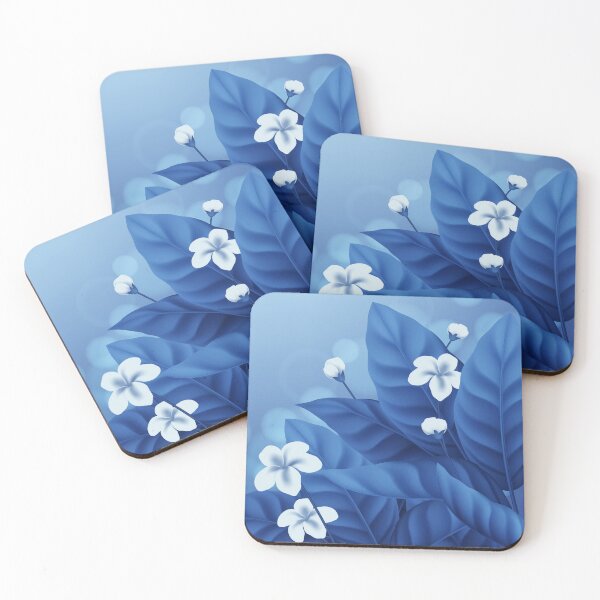 Item preview, White Blue Flowers designed and sold by Tshirtstory.