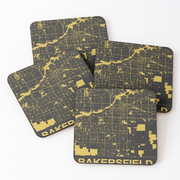 Item preview, Bakersfield Black Gold Map Art California USA designed and sold by EpicMaps.