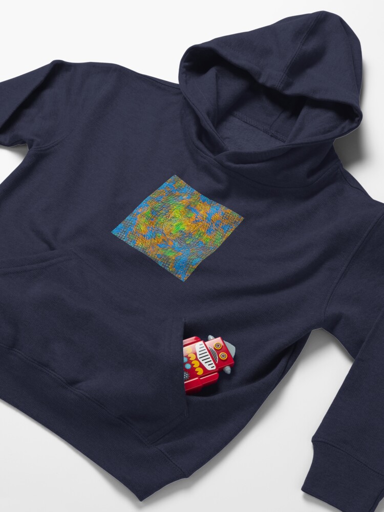 Alternate view of Cat. Every day is Earth Day. Kids Pullover Hoodie