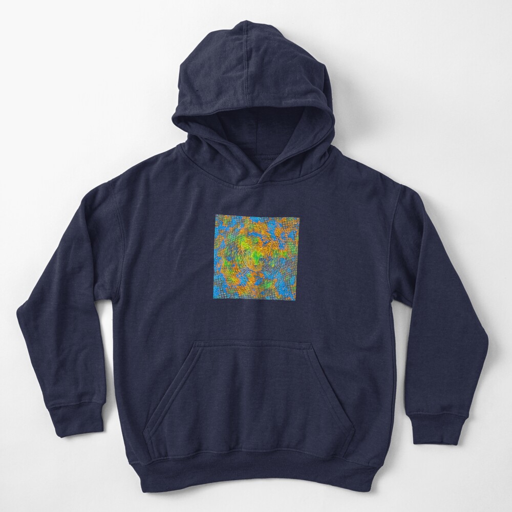Cat. Every day is Earth Day. Kids Pullover Hoodie