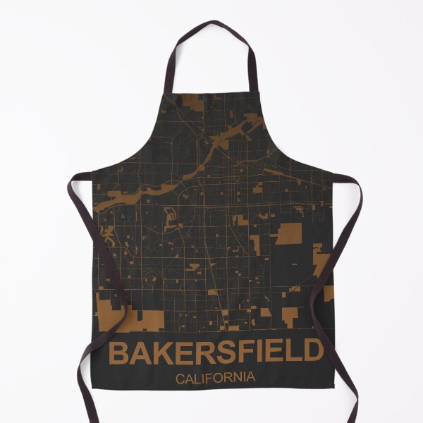 Item preview, Bakersfield coffee color Map Art California USA designed and sold by EpicMaps.