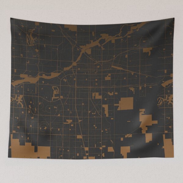 Item preview, Bakersfield coffee color Map Art California USA designed and sold by EpicMaps.