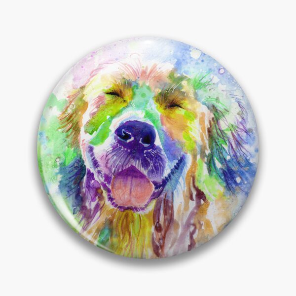 Item preview, The Happiest Dog Purples Blues designed and sold by Ro Windust.