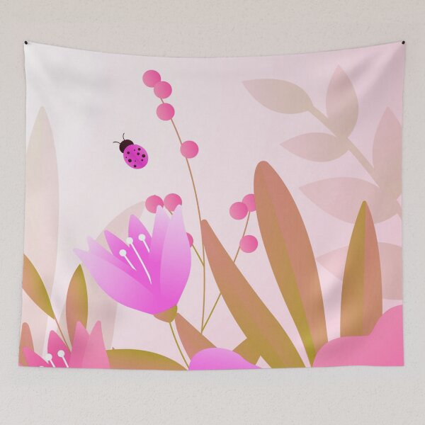 Item preview, Pink Flowers Art  designed and sold by Tshirtstory.