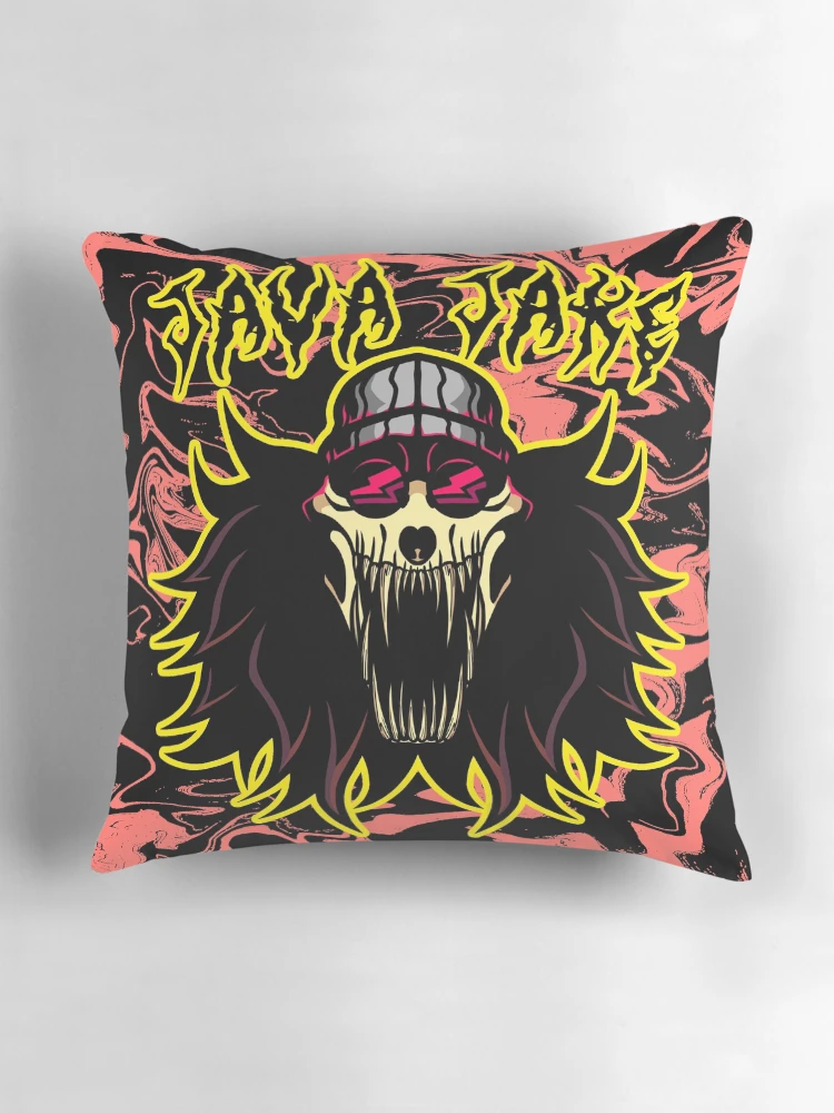 Aperçu 3 sur 4. Coussin avec l'œuvre Java Jake Logo créée et vendue par JavaWolfDesign.