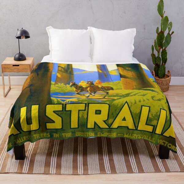 Item preview, Vintage Australian travel poster - Australia the tallest trees in the British Empire designed and sold by heymate.