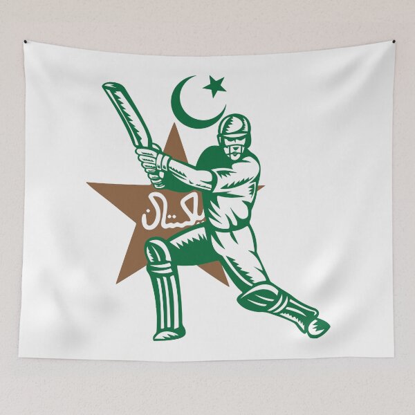 Item preview, Pakistan Cricket Player Batsman Design designed and sold by alltheprints.