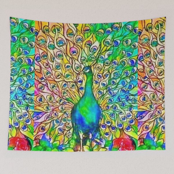 Item preview, Louis Comfort Tiffany: Displaying Peacock  (digitally enhanced by WatermarkNZ Press) designed and sold by CristalleLisa.
