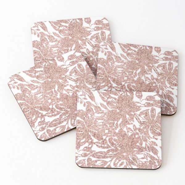 Item preview, Rose Gold Glitter Floral Pattern designed and sold by GMM Designs.