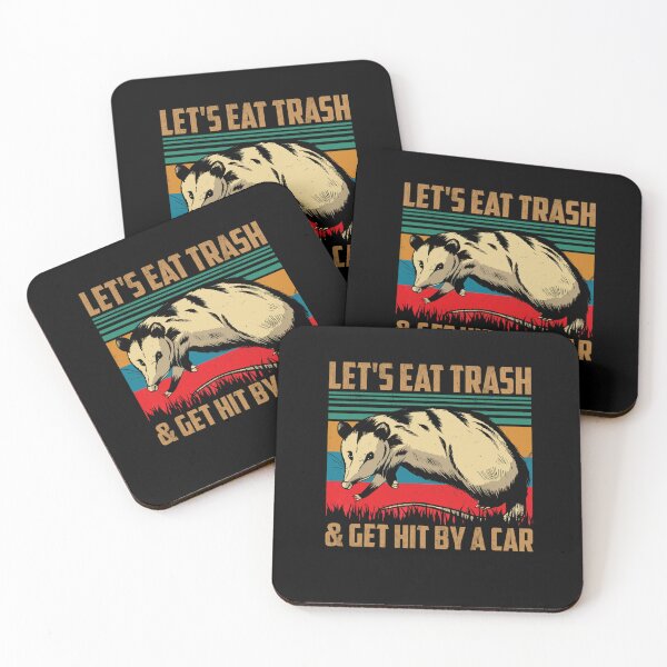 Item preview, Vintage Let's Eat Trash and Get Hit by a Car Retro Opossum designed and sold by osborange.