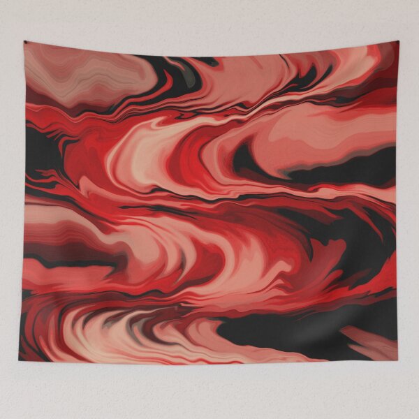 Item preview, Red Flow Liquid Lava Waves designed and sold by Quoppidou.