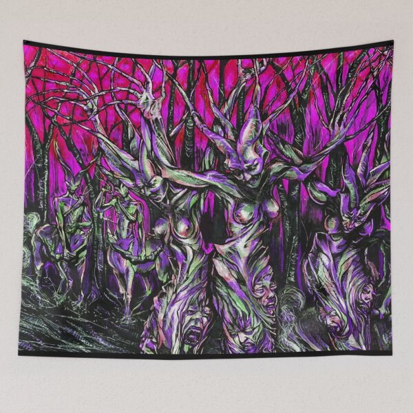 Item preview, The Seventh Circle - Purple - Dante's Inferno - Dark Psychedelic Art Print Puzzle designed and sold by SubQtaneousArt.