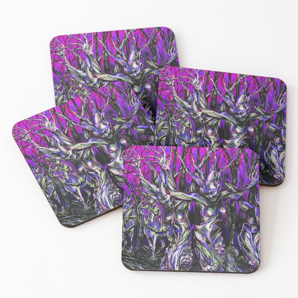 Item preview, The Seventh Circle - Blue - Dante's Inferno - Dark Psychedelic Art Print Puzzle designed and sold by SubQtaneousArt.