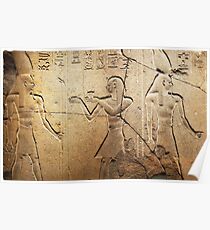 Ancient Egyptian Wall carving Poster