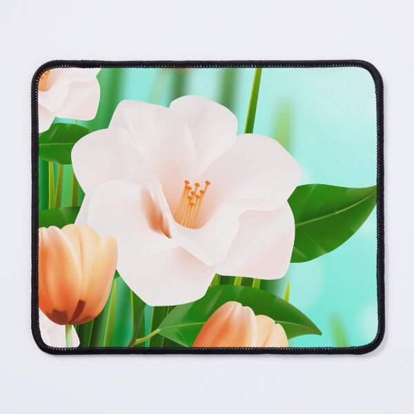 Item preview, White Orange Flowers Art  designed and sold by Tshirtstory.