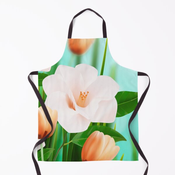 Item preview, White Orange Flowers Art  designed and sold by Tshirtstory.